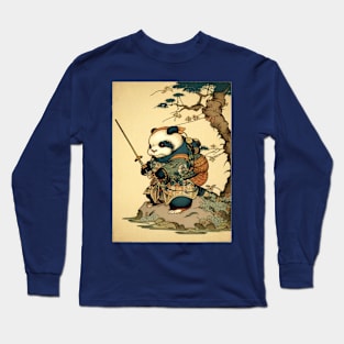 Samurai Panda Traditional Japanese Art Nouveau Long Sleeve T-Shirt